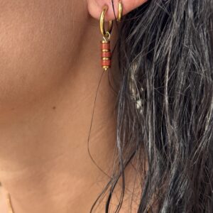 Boucles d’oreilles jaspe rouge - Élan et vitalité