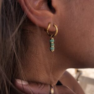 Boucles turquoise africaine - Nouvel élan