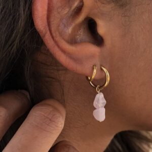 Boucles d’oreilles Quartz Rose - Amour de soi