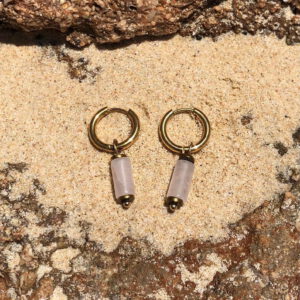 Boucles Quartz Rose - Amour de soi