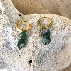 Boucles Agate Indienne - Éclat intérieur