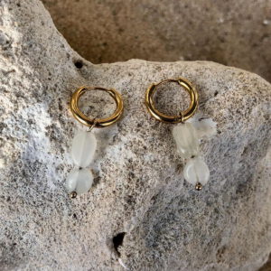 Boucles pierres de lune - Intuition féminine