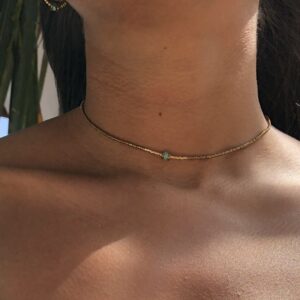 Collier minimaliste - Turquoise africaine